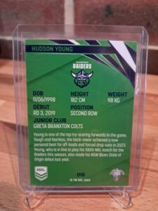 Hudnson young NRL Tradering Card,