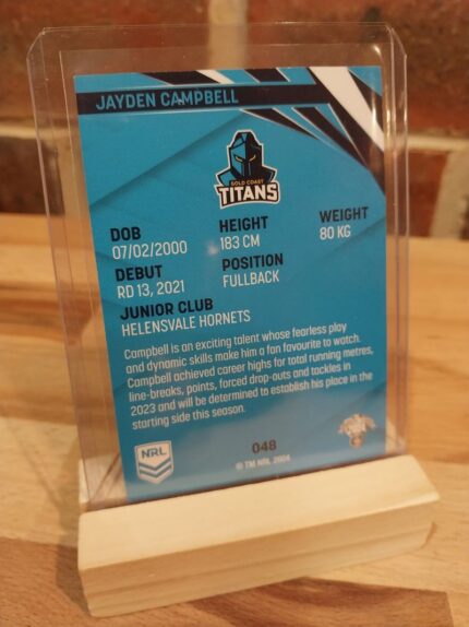 Jayden Campbell TITANS 2024 Rugby League Trading Card