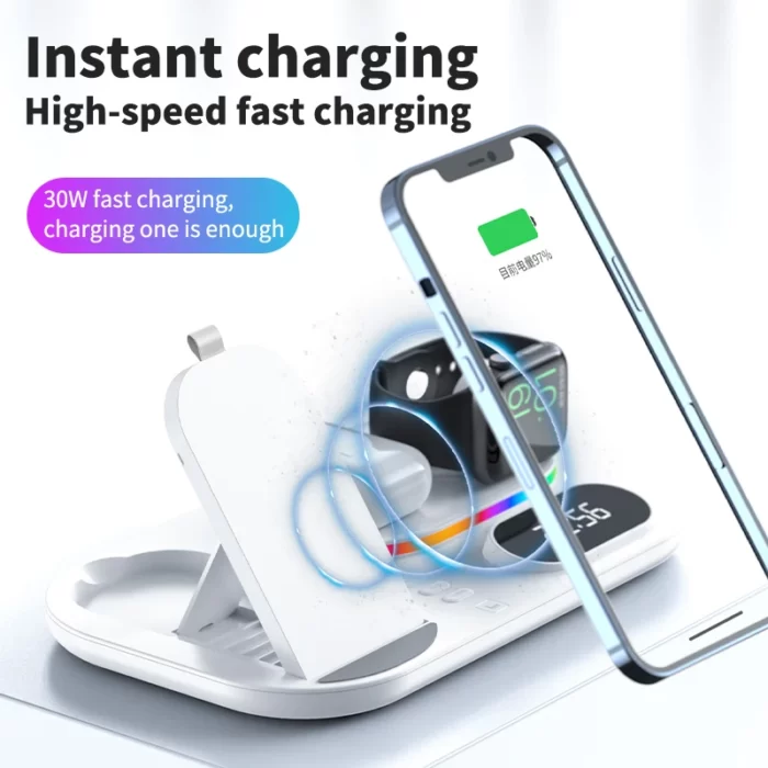 4 in 1 Wireless Fast Charging Dock 30w,