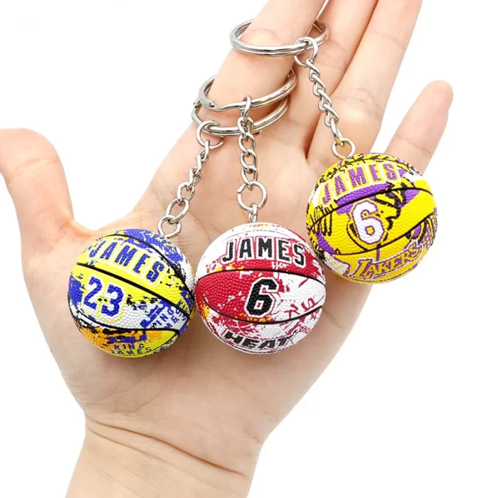 Sports keychains, basket ball keychains,