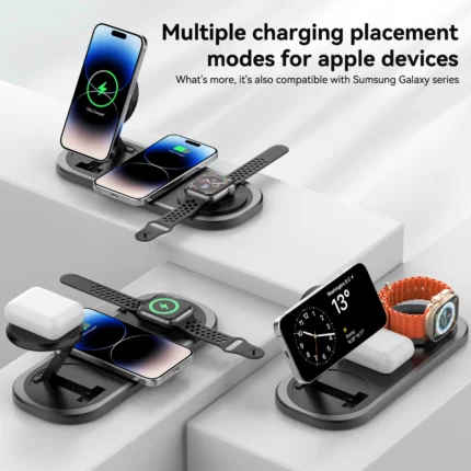 Magnetic Foldable 3 in 1 Wireless Charging Station